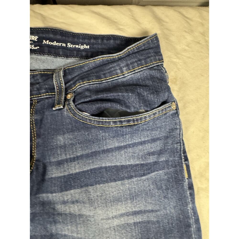 Levi Strauss Signature Modern Straight Jeans Womens 12 Medium Wash Stretch - Picture 7 of 16